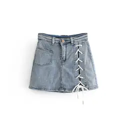Модная женская звезда 58-9002 Европейская и американская мода Windside джинсы с резинкой юбки