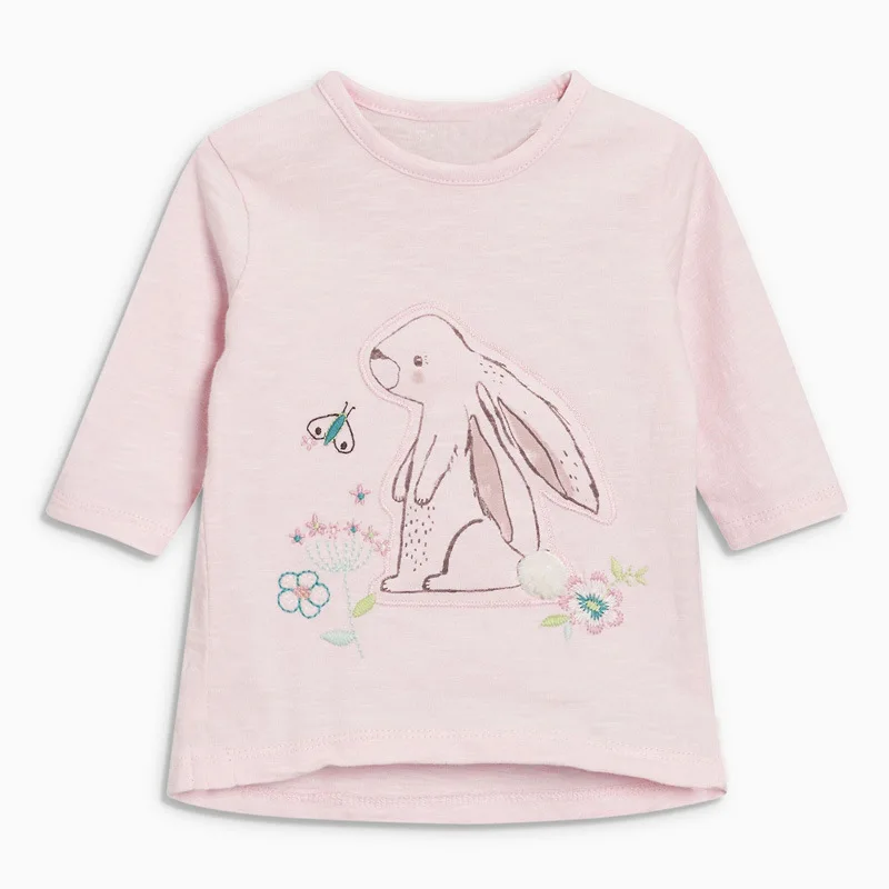 Топы для маленьких девочек, детские футболки г., Осенняя детская футболка с длинными рукавами Весенняя брендовая футболка в полоску для детей возрастом от 2 до 7 лет, с изображением единорога