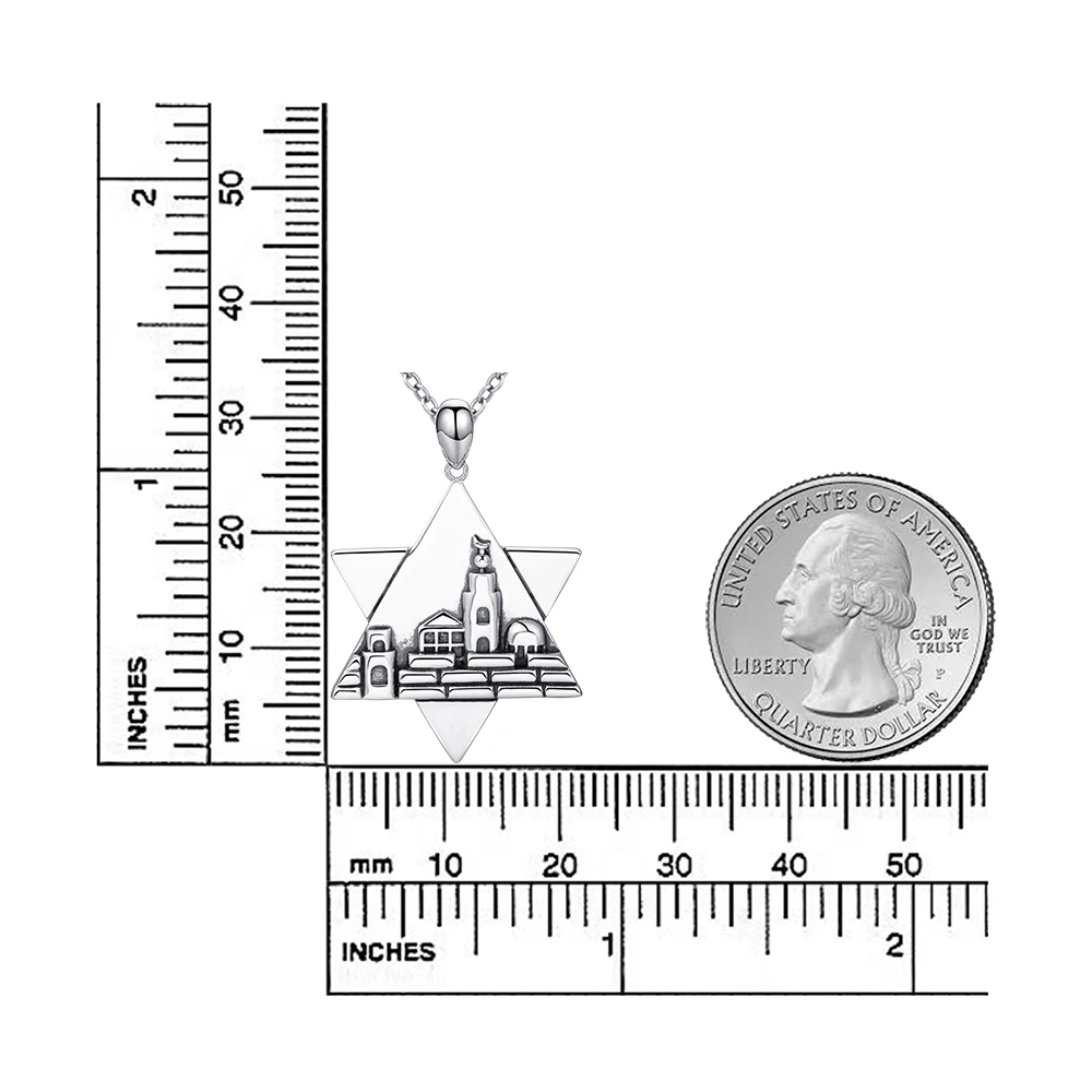 Подвеска "Звезда Давида" из стерлингового серебра 925 пробы, ожерелье с окислением настенные украшения, подарок