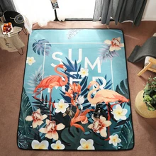 Многоцветные бархат мягкий ковер мультфильм серии Фламинго Кафе Гостиная Декоративные ковровое покрытие двери pad небольшой ковер#/