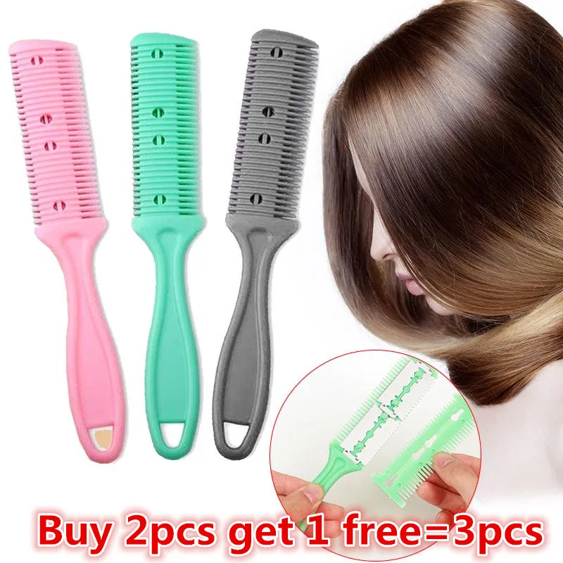

Barber 1pc Scissor Hair Cut Style Razor Magic Blade Comb Haircut Tool with 2pcs Blade