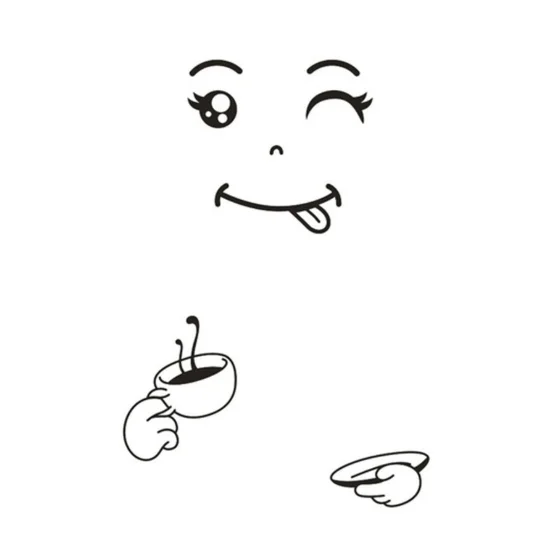 Клевый стикер на холодильник Happy Delicious Face кухонный холодильник на стену виниловые наклейки Искусство Наклейка на стену домашний декор дропшиппинг