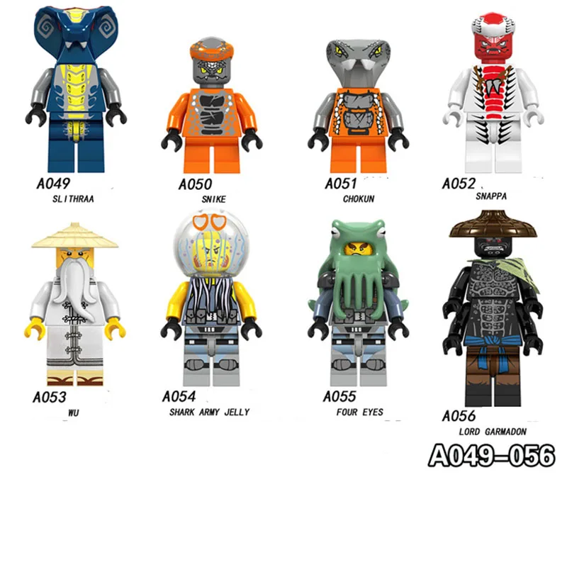 

New LegoINGlys Ninjagoed Action Figure Chokun Snappa Garmadon Weapon Shark Skeleton Army Building Blocks Kids Toys for Children