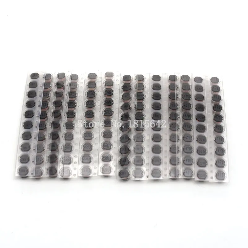 

130PCS 13Values CD54 SMD Power Inductor Assortment Kit 2.2UH-470UH Chip Inductors CD54 Wire Wound Chip