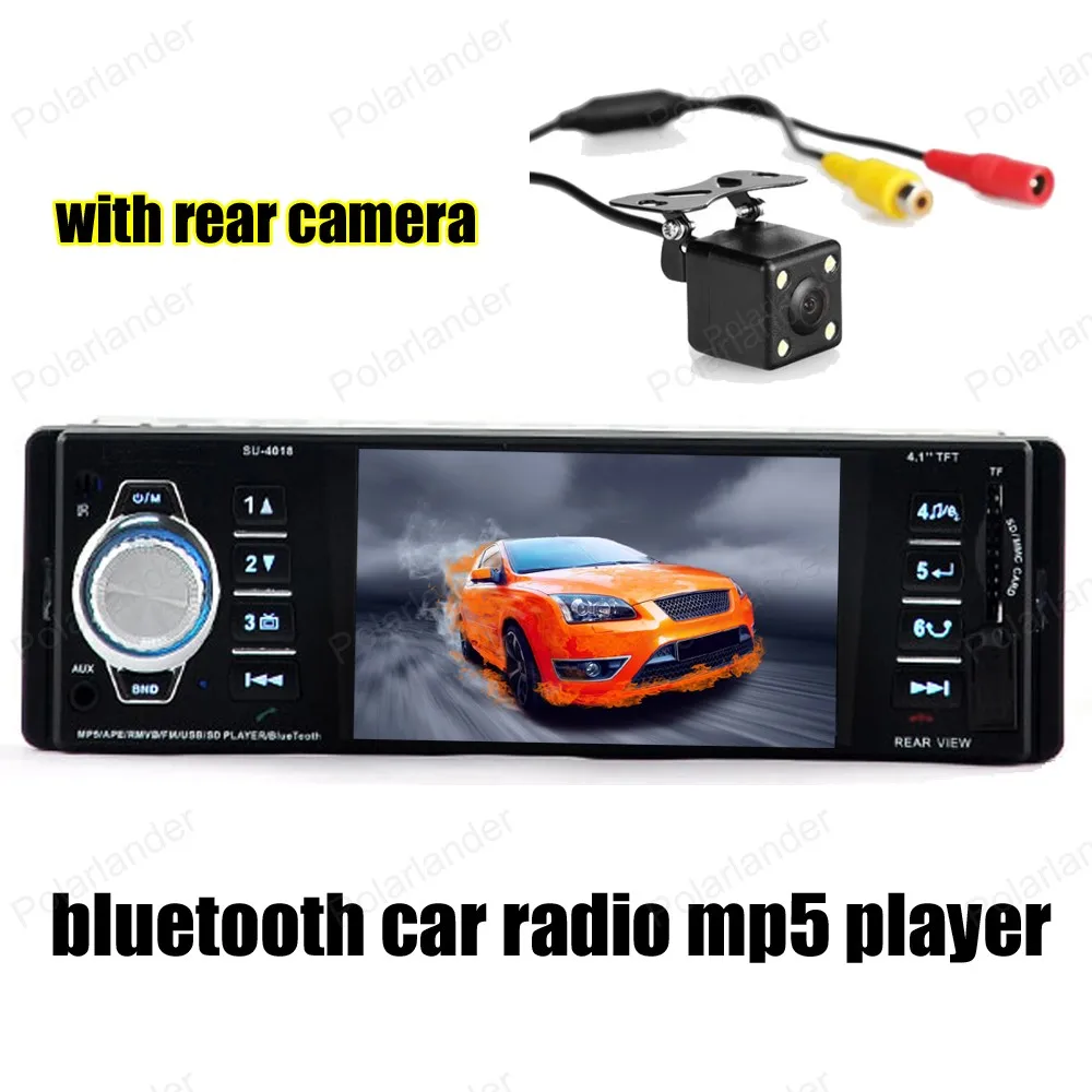 

1 din Bluetooth 2.0 car radio 4.1 inch TFT screen 1080P video mp5 player handsfree FM /USB / SD / AUX stereo with Rear camera
