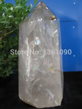 

xd j00329 Natural rainbow transparent Quartz Crystal Cutting polishing Point