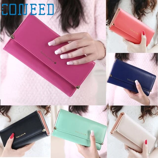 

Charming Nice CONEED Lady Women Clutch Long Purse Leather Wallet Credit Card Holder Bags Gift Best Gift Drop Shipping Y25