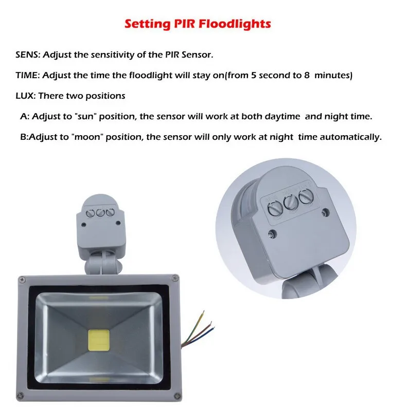 Motion sensor led floodlight 6