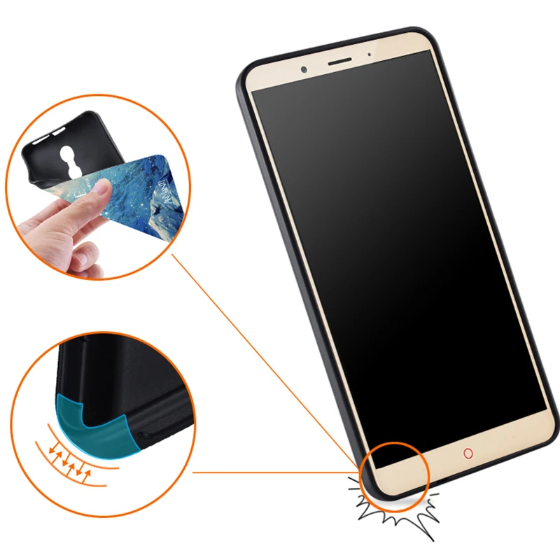 zte nubia z11 max Case Original Cover for zte nubia z11 max Case Cover Skin Wolf Fish Skull z11 max Fundas 100% 5