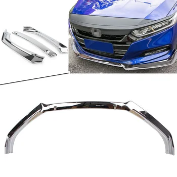 

Silver Car Front Bumper Lip Trim Around Grill Below Lips Cover Shovel For Honda Accord 10th 2018 2019 2020