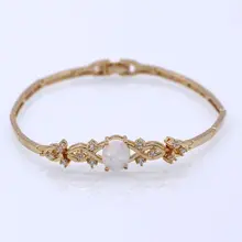 Модные женские туфли огненный опал и кубического циркония Браслеты Романтические свадебные украшения подарок для Для женщин j05-1