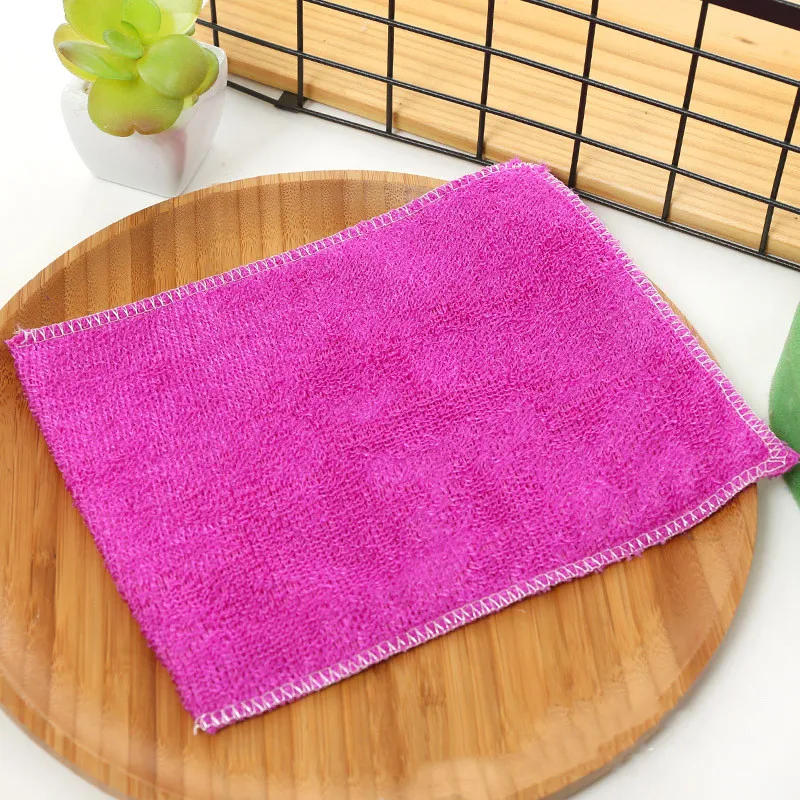 3 PCS Bamboo Rag Washing Rags For The Kitchen Cleaning Scouring Pad Dish Cloth Bamboo Washcloth Dishcloth Bamboo Napkins  (5)