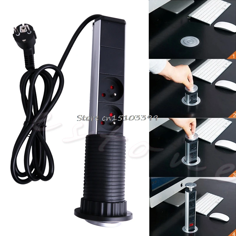 Pop Up Electrical Power Outlet Socket Kitchen Desk Worktop 2 USB & 3 Plugs 1Pc New G08 Drop ship Pop Up Electrical Power Outlet Socket Kitchen Desk Worktop 2 USB & 3 Plugs 1Pc New G08 Drop ship