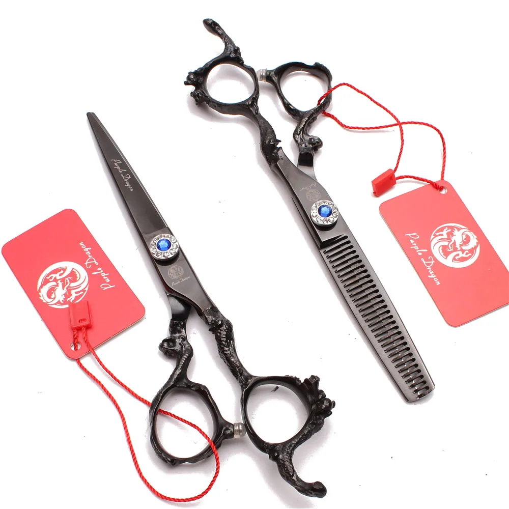 9003# 5.5" 16cm Shiny 440C Hairdressing Scissors Straight Shears Thinning Shears Professional Hair Scissors Salon Haicut Shears