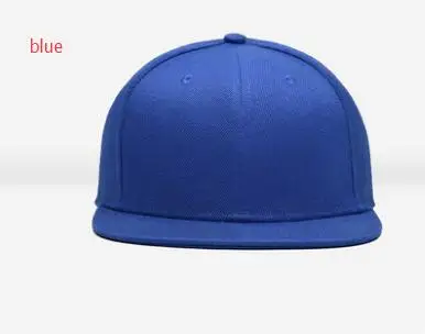 10 шт./партия с фабрики хип-хоп кепки Snapback с логотипом на заказ/с плоскими полями Хип-Хоп Кепка унисекс с плоскими полями регулируемый размер - Цвет: blue