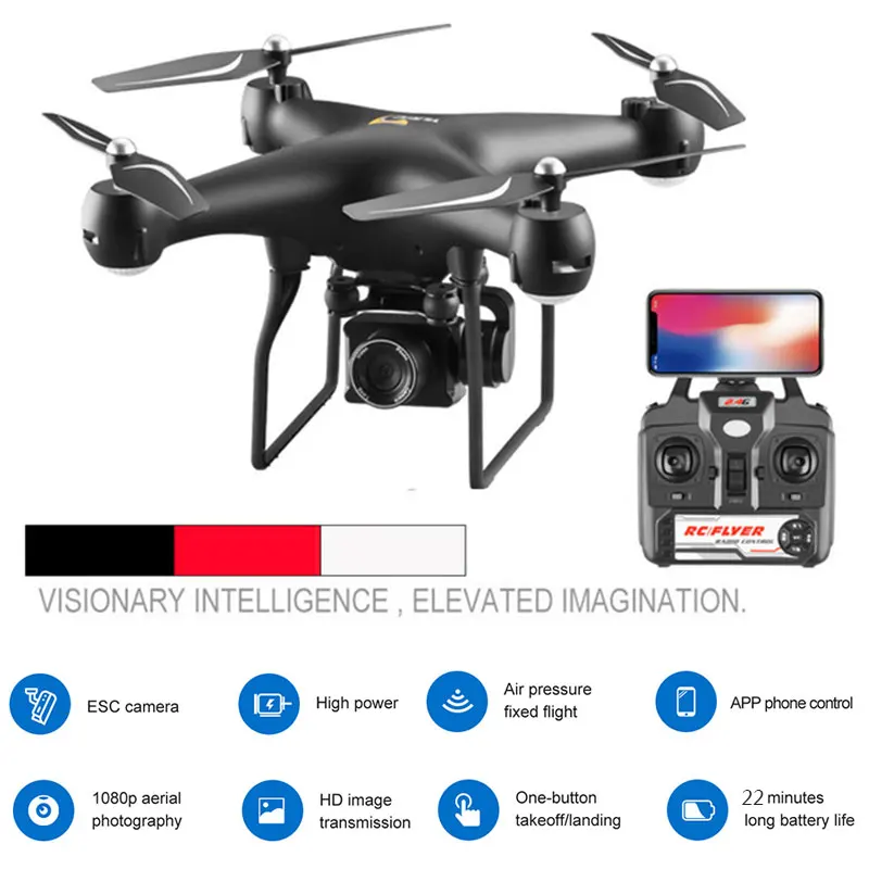 Dron 4 K S32T Cámara giratoria cuadricóptero HD fotografía aérea presión sobre una llave de aterrizaje vuelo 22 minutos Cámara drone