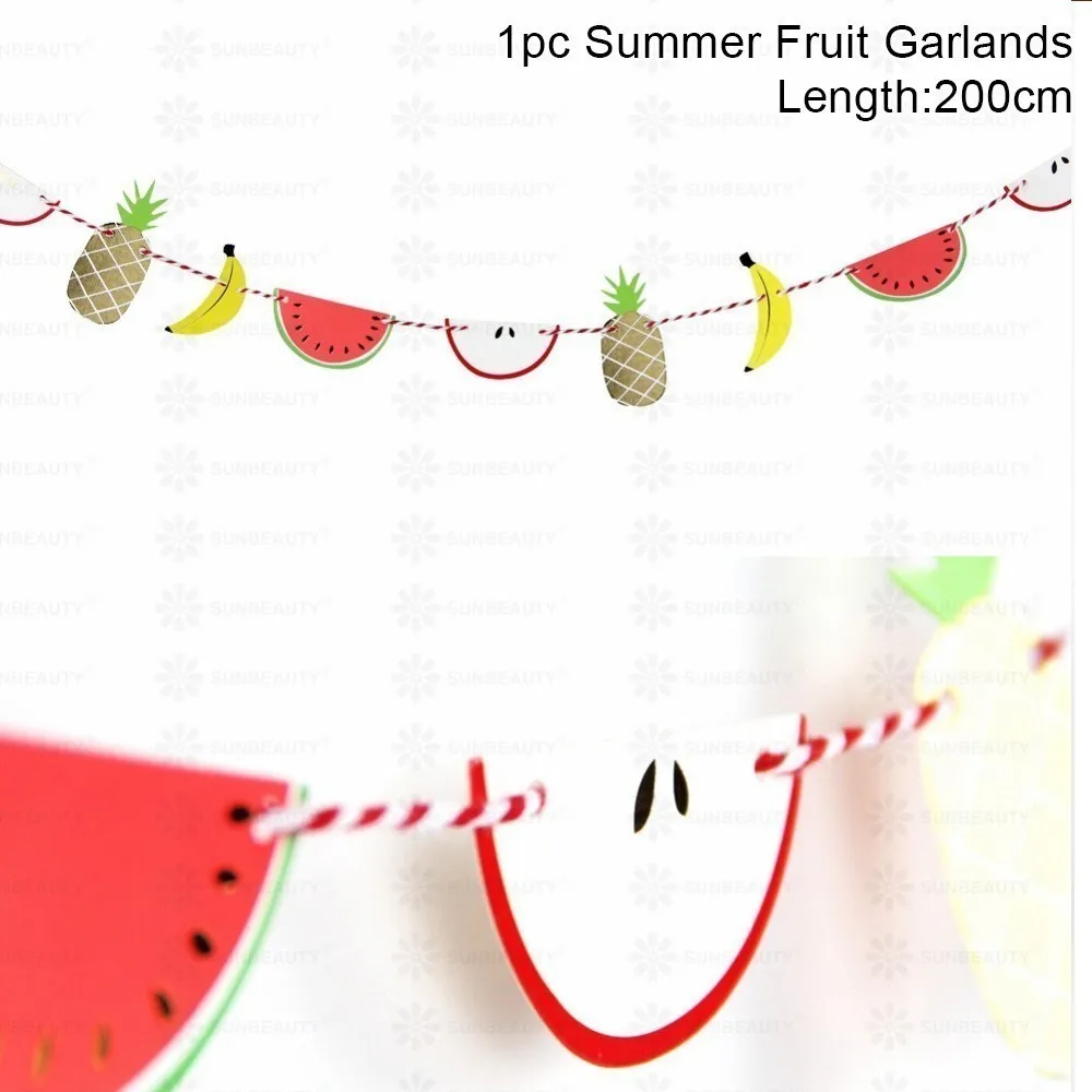 summer garlands 2 Летние Тропические Платья вечерние для стола Соты Форма ананаса для Гавайский участник Luau пляжные вечерние украшения поставки - Цвет: summer garlands 2