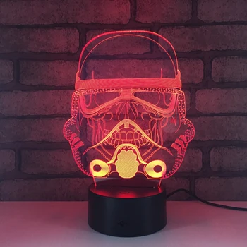 

Star Wars Darth Vader 3D LED RGB Night Light 7 Color Change Desk Light Action Figures 1825 Boys Girls Christmas Toys