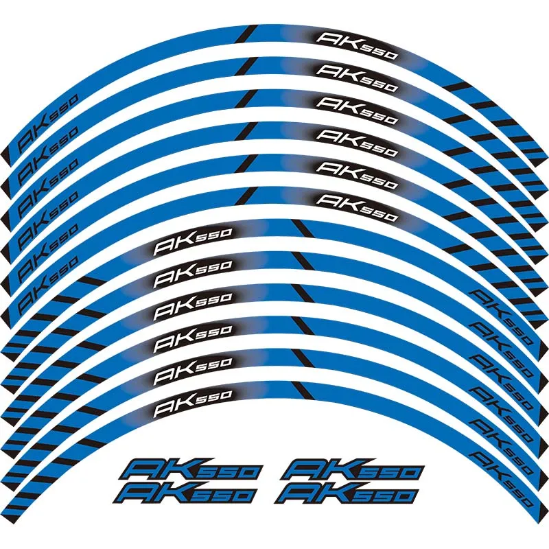 Для KYMCO AK550 AK 550 12 X толстый край внешний обод стикеры колеса в полоску наклейки