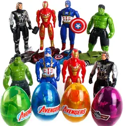 Мстители робот-трансформер "," Халк "," Железный человек "," Тор Капитан Америка Фигурки игрушки для детей мини-вытяните назад автомобиль