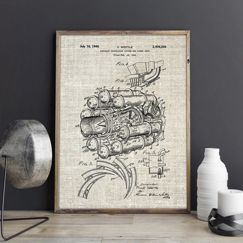 Airplane Jet Engine Canvas Prints