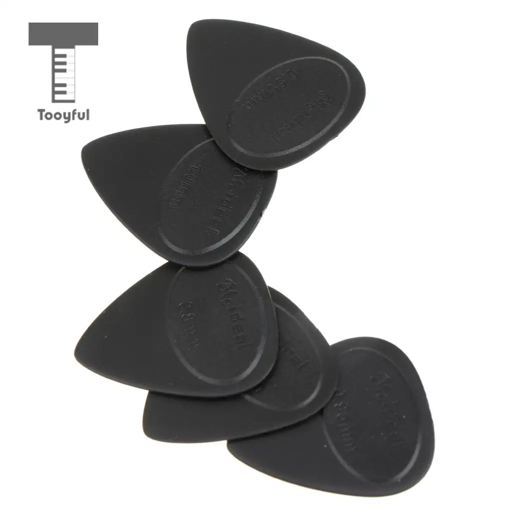 Black Acoustic Guitar Picks Different thickness Non-Slip Plectrums Accessory for Bass Ukulele Mandolin Guitars 10Pcs