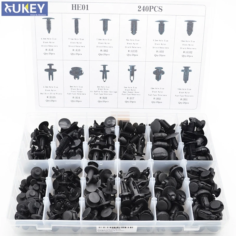 100X Car Body Retainer Push Pin Rivet Clip Trim Panel Moulding Assortment For GM