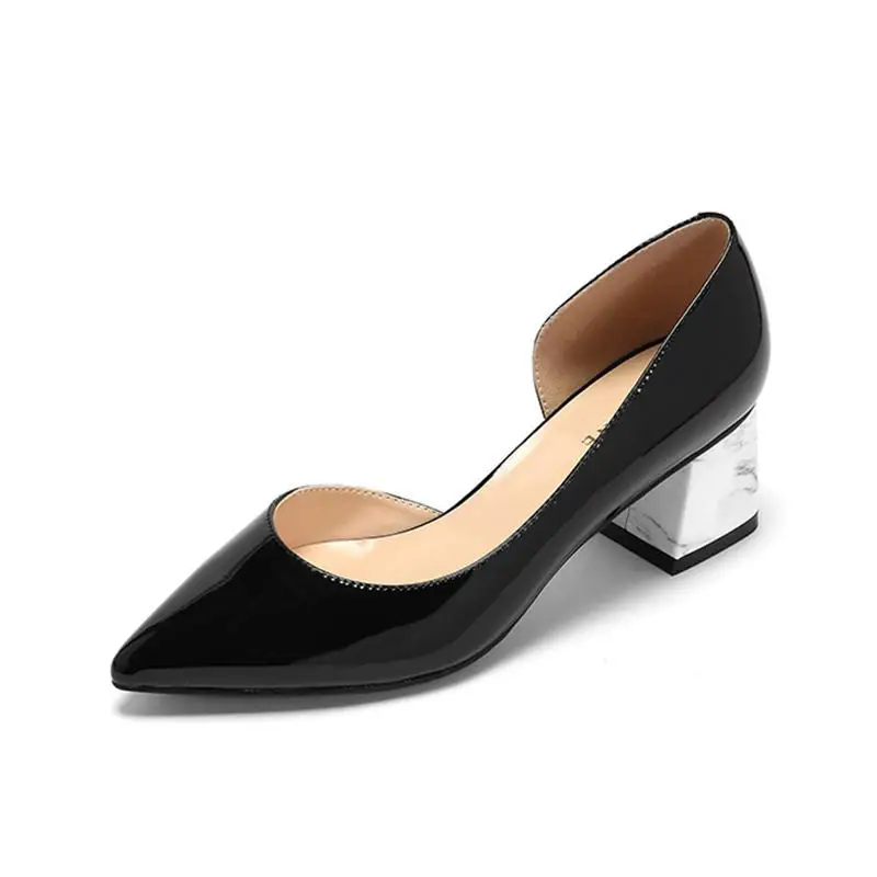 

Spring Brand Simple Comfortable Women's Shoes Commuter Thick Heel Temperament Pointed High Heel Shoes Pumps Ladies Shoes