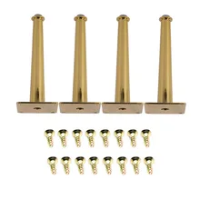 4 шт 80x200 мм Золотой прямой конусный мебельный шкаф для шкафов металлический стол с ножками нагрузка 2000 фунтов оборудование для дома