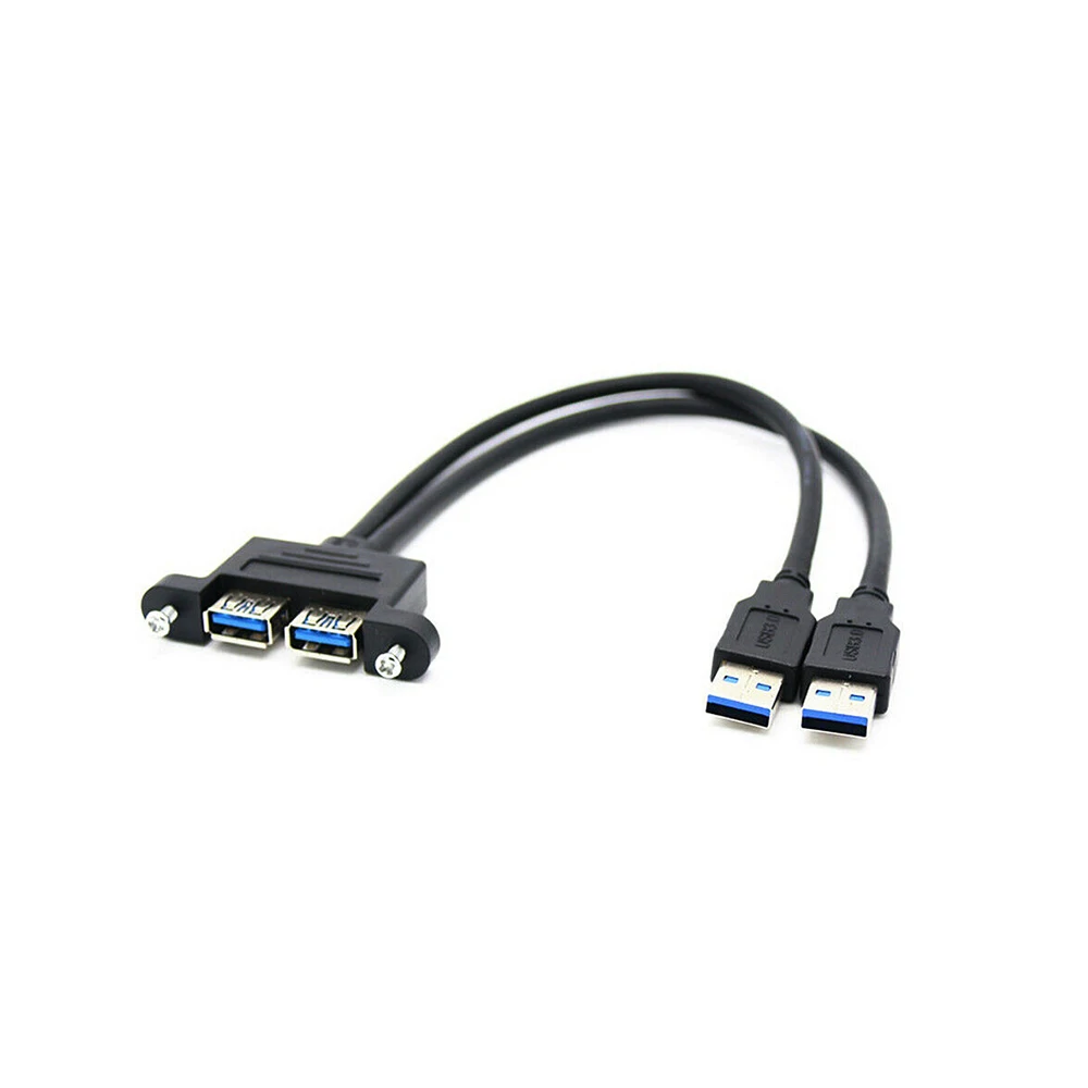 Новый M3 двойной USB 3 0 папа к 3-1 5 м кабель женский удлинитель с винтовой панелью