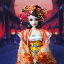 32 см ручной работы Древние китайские куклы винтажные восточные BJD куклы с 3D реалистичные глаза Diao Chan серии сувенир подарки для девочки