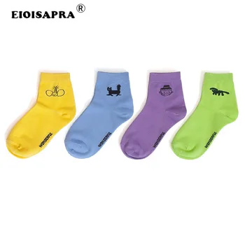 

Japanese Solid Color Cartoon Ship Socks Women Harajuku Kawaii Illustration Colorful Cute Socks Casual Breathable Funny Sokken