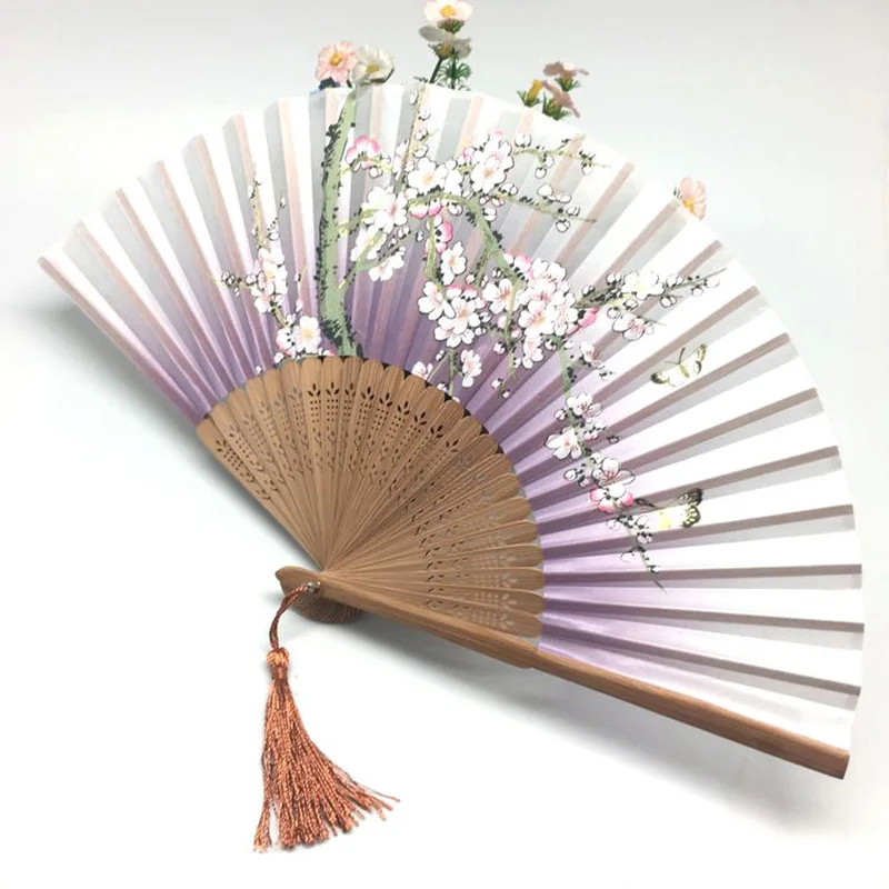 Японский бамбуковый складной Шелковый веер свадьбы сувениры кружева портативный мини-вентилятор китайские деревянные счеты танцевальный веер украшение "суши" - Цвет: Темно-зеленый