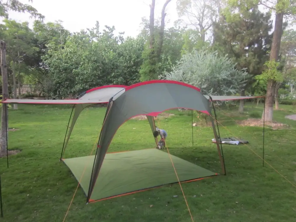

New arrival 5-8 person ultralarge 5-8person use camping tent Anti-UV sun shelter beach tent large gazebo