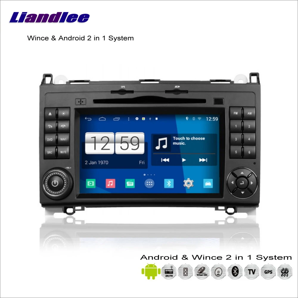 Clearance Liandlee For Mercedes Benz Viano 2008~2012 Car Radio BT CD DVD Player GPS Navigation Advanced Wince & Android 2 in 1 S160 System 3