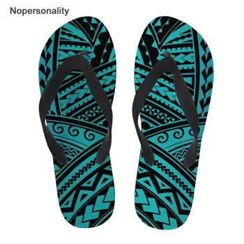 

Nopersonality Men Flip-flops Polynesian Design Summer Beach Male Sandals Casual Rubber Slippers zapatillas de casa hombre