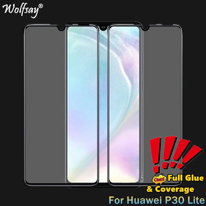 Full Cover Tempered Glass For Huawei P30 Lite Screen Protector Whole