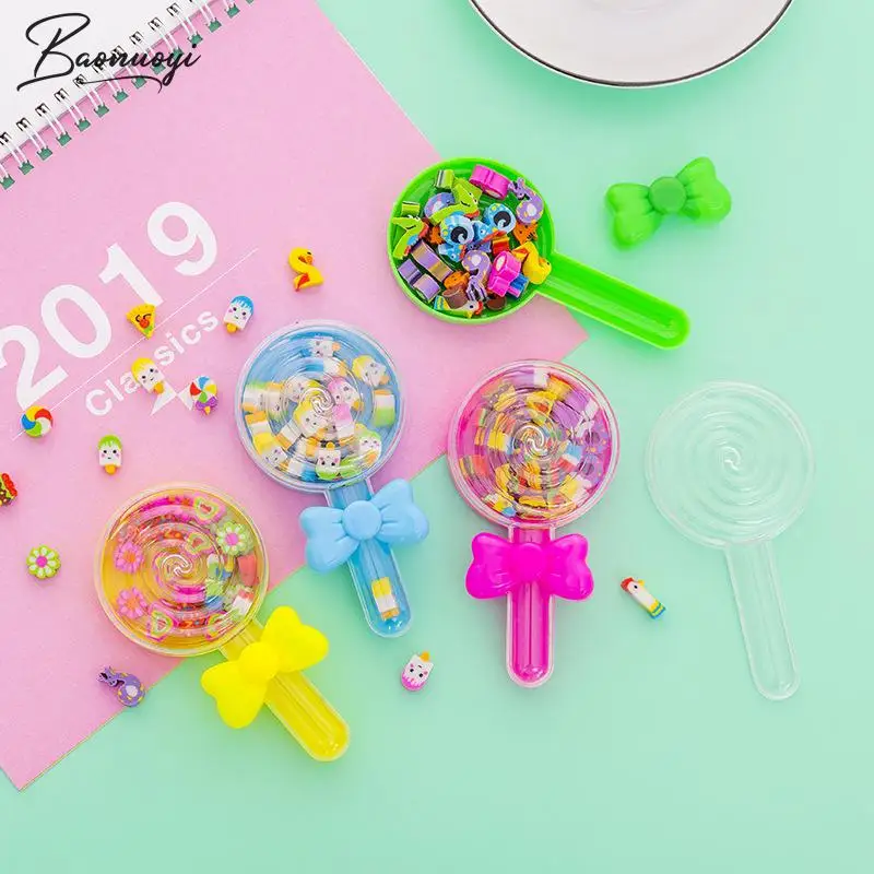 

24Pcs/Set Novelty Small Fruit Number Shape Eraser Rubber Eraser Primary School Student Bts Promotional Gift Stationery Tools