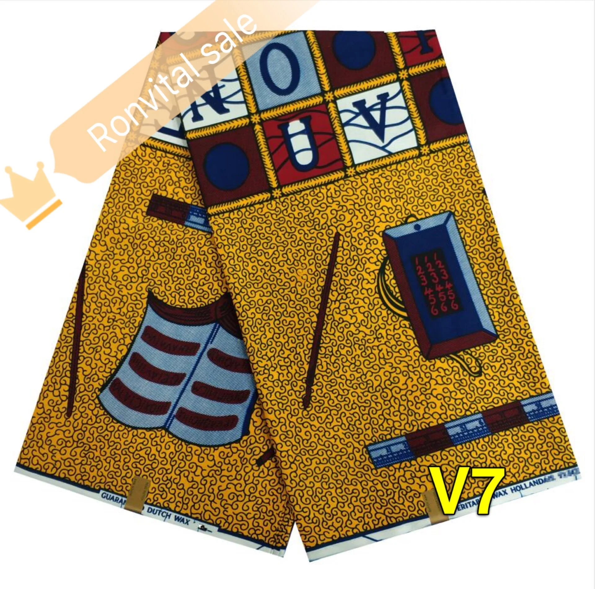 

RONVITAL HOLLAN DESIGNS WAX HIGH QUALITY NIGERIAN STYLE 100% COTTON PRINT MATERIAL DIY FABRICS 6YARDS/LOT FREE SHIPPING