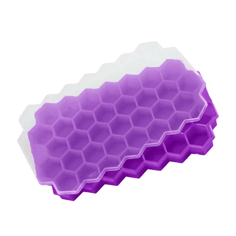 purple 37 кубиков льда сотовая форма для приготовления мороженого DIY Pops формы для мороженого йогурт коробка для льда холодильник лакомства морозильник десерт инструменты p - Цвет: purple