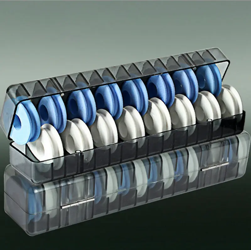 New 16 mainline Foam Fishing Line Bobbin Spools Plastic Storage Box