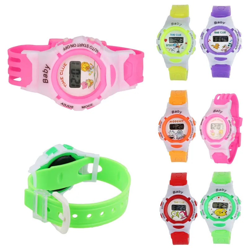Модные детские часы, цветные, для мальчиков, девочек, студентов, время, электронные, цифровые наручные часы, подарки, спортивные часы, montre enfant