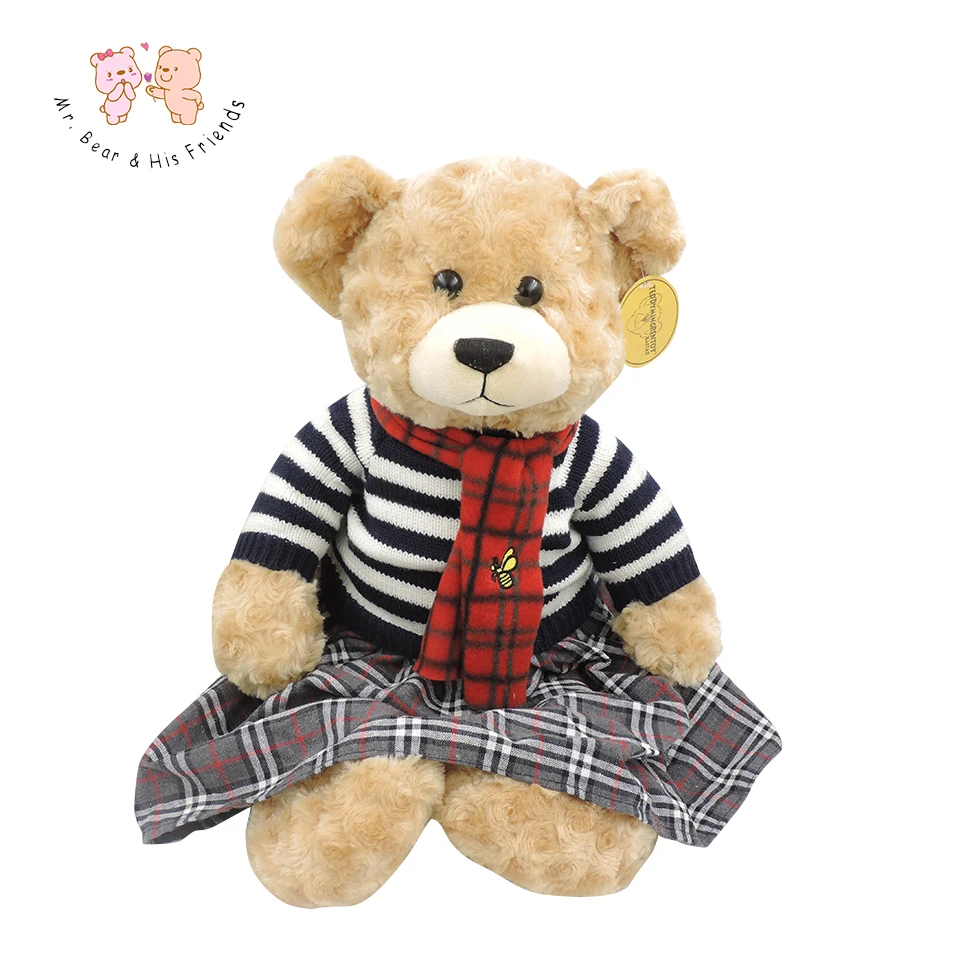 teddy bear wearing clothes