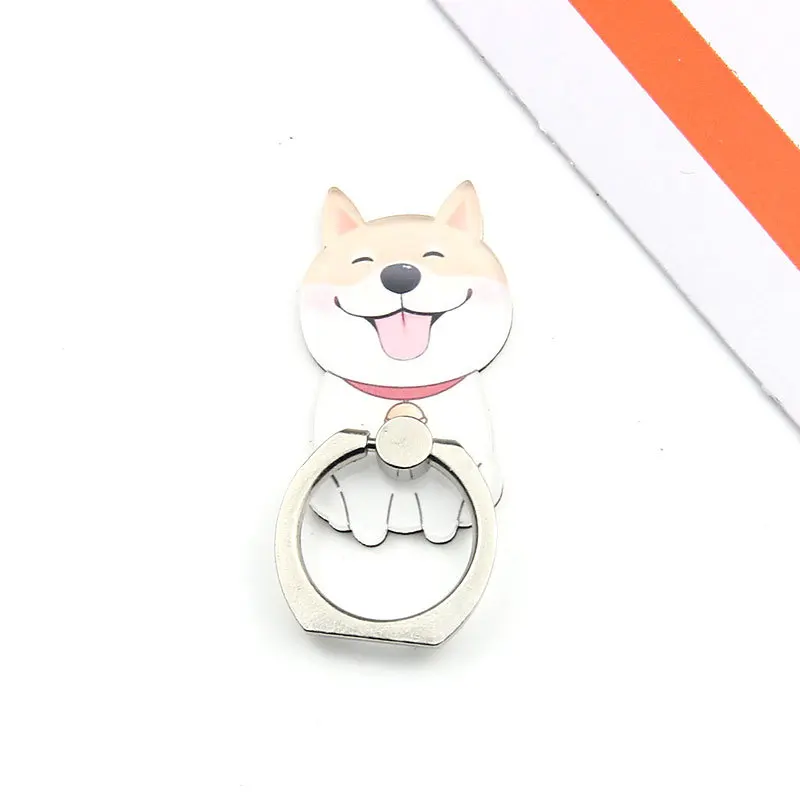 Universal Acrylic Finger Ring for Smartphone Lovely Dog Series Cartoon cute mobile phone holder Stand Ring Support For Samsung