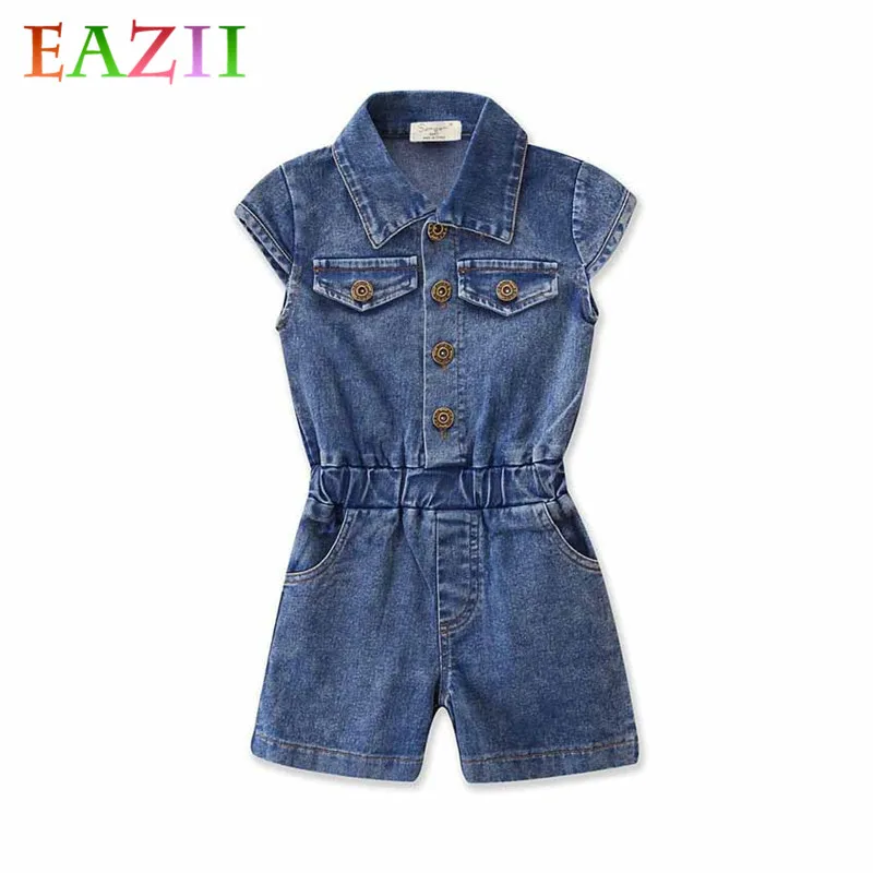 EAZII لطيف الفتيات الملابس الأزرق الدنيم رومبير السراويل حللا Playsuit تتسابق ملابس الصيف الرضع طفل قصيرة Playsuit 2019 EAZII لطيف الفتيات الملابس الأزرق الدنيم رومبير السراويل حللا Playsuit تتسابق ملابس الصيف الرضع طفل قصيرة Playsuit 2019