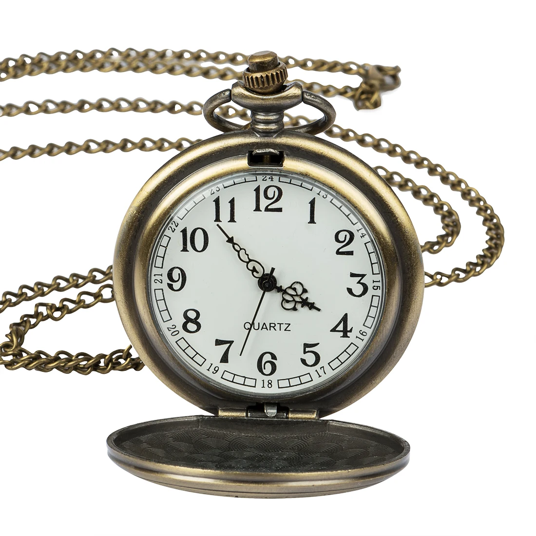 

Vintage bronze stylish quartz pocket watch best gift necklace pendant steampunk