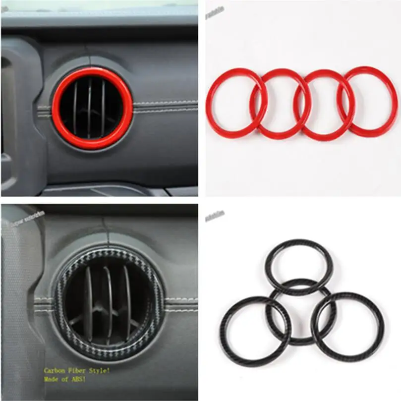 

Lapetus Dashboard Air Conditioning AC Outlet Vent Ring Cover Accessories Interior Trim Fit For Jeep Wrangler JL 2018 2019