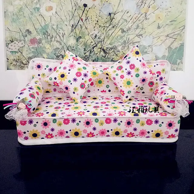 Us 2 39 20 Off 2018 New Small Floral Fabric Sofa Set Furniture For Barbie Doll With 2 Pillow Fashion Doll Accessories In Dolls Accessories From Toys Us 2 39 20 Off 2018 New Small Floral Fabric Sofa Set Furniture For Barbie Doll With 2 Pillow Fashion Doll Accessories In Dolls Accessories From Toys