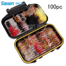 72 шт/120 шт нахлыстом сухие мухи влажные мухи Ассортимент Комплект с Водонепроницаемая коробка для мух для ловли форели