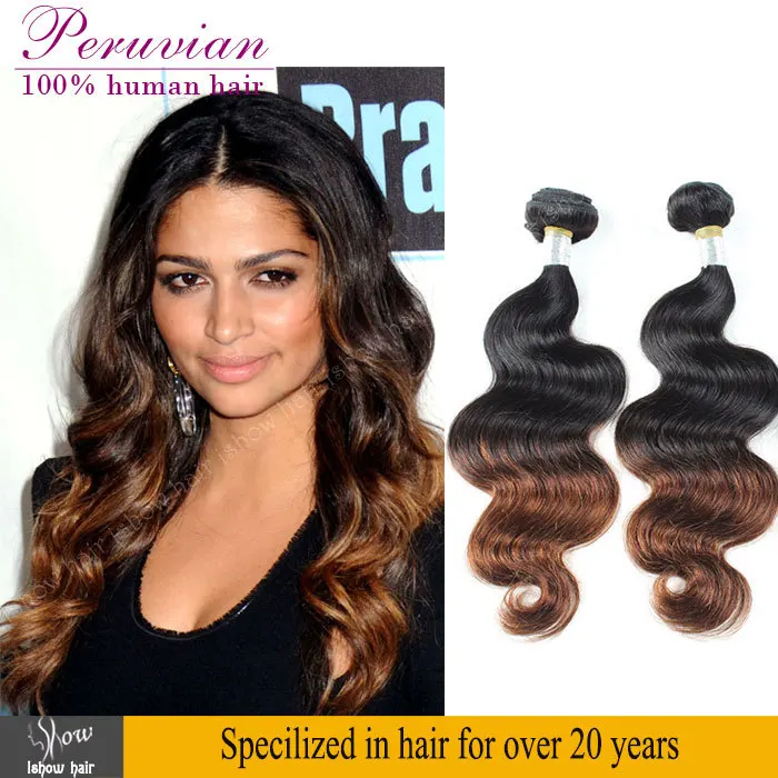 

Ombre Virgin Hair 1B/4# Ombre Peruvian Virgin Hair Body Wave 3Pcs 6A Unprocessed Virgin Remy Hair Ombre Peruvian Hair Body Wave